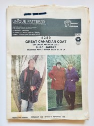 289 GREAT CANADIAN /US 3 IN 1 COAT SHELL, DUFFLE COAT DUO PATTERN 32-46